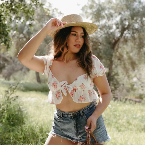 Floral crop top - Picture 4 of 5